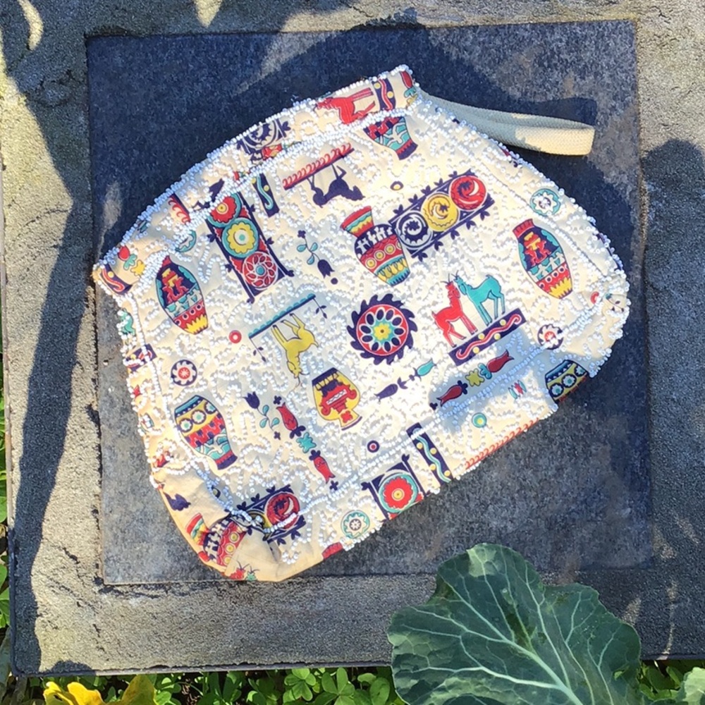 Vintage beaded Lama Bag